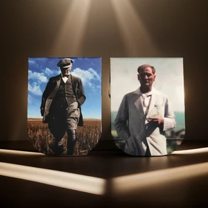 Atatürk 2'li Mıknatıslı Kitap Ayracı(4X6 CM/350 GR. KUŞE MAT SELEFON)