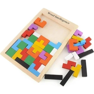 Eğitici Ahşap Blok Tetris Zeka Oyunu 3 Yaş ve Üzeri