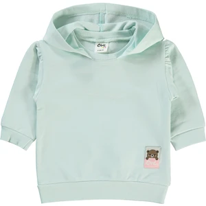 Civil Baby Kız Bebek Kapüşonlu Sweatshirt 6-18 Ay Mint Yeşili