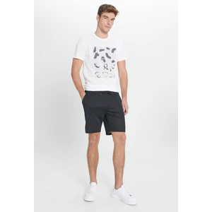 AC&Co / Altınyıldız Classics Erkek Siyah Standart Fit Normal Kesim Örme Spor Şort