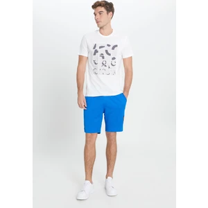 AC&Co / Altınyıldız Classics Erkek Saks Mavi Standart Fit Normal Kesim Örme Spor Şort