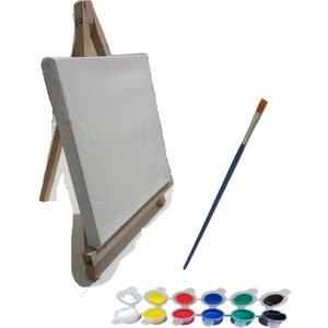Snr 20X20CM Tuval Seti,boya,fırça,şövele Dahil 4 Lü Ekonomik Set