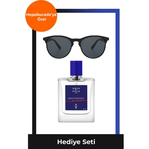 Aqua Di Polo 1987 Gran Paradiso Sport Edp 50 Ml Erkek Parüm & Siyah Gözlük Seti Stcc021322