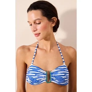 Finny Çizgili Straplez Bikini Üstü