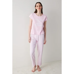 Sunshine Pembe Pantolon Pijama Takımı