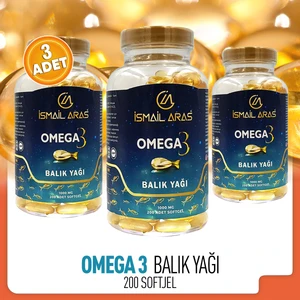 Ismail Aras Omega-3 Balık Yağı 200 Adet Softgel 3kutu