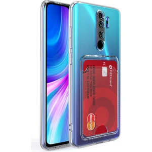 Xiaomi Redmi Note 8 Pro Kamera Korumalı Kartlıklı Setra Şeffaf Silikon Kılıf
