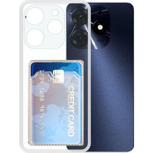 Tecno Spark 10 Pro Kamera Korumalı Kartlıklı Setra Şeffaf Silikon Kılıf