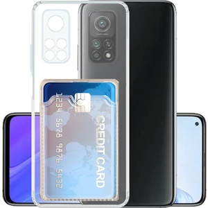 Xiaomi Mi 10T Kamera Korumalı Kartlıklı Setra Şeffaf Silikon Kılıf