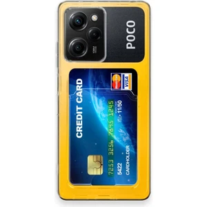 Xiaomi Poco X5 Pro Kamera Korumalı Kartlıklı Setra Şeffaf Silikon Kılıf