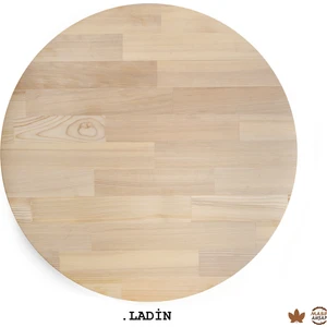 Yuvarlak Ahşap Plaka Masa ve Sehpa Tablası Kayın-80 Cm-18 mm