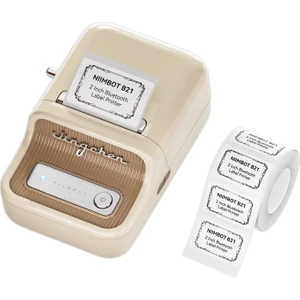 B21S Bluetooth Taşınabilir Termal Etiket Yazıcı - Krem