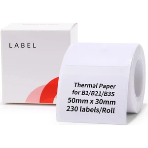 T50X30MM 230 Adet Beyaz Etiket (B1,B21S,B3S)