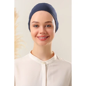 Melodi Scarf Dikişli Bone Lacivert