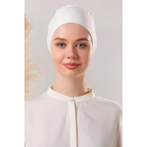 Melodi Scarf Dikişli Bone Ekru