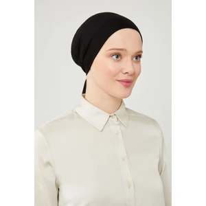 Melodi Scarf Kadın Tesettür Geniş Hacimli Büyük Kalıp Xl Bone Siyah