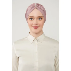 Melodi Scarf Kadın Tesettür Taşlı Dış Bone Lila