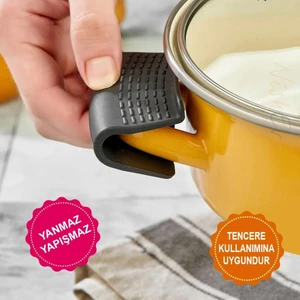 Yanmaz Yapışmaz Silikon Tencere Tutacağı Silikon Kulp Tutacak - 1 Adet Çift