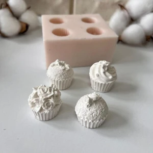Dörtlü Cupcake Silikon Kalıp