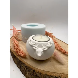 Geyik Tealight Mumluk Silikon Kalıp