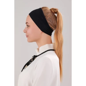 Melodi Scarf Sihirli Yapışkanlı Kaymayan Bandana Spor Bone Siyah