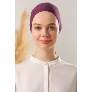 Melodi Scarf Dikişsiz Bone Mor