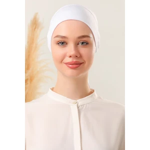 Melodi Scarf Tesettür Silikonlu Kaymayan Bone Beyaz