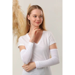 Melodi Scarf Tesettür Kolluk Beyaz