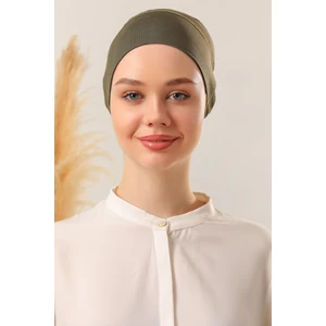 Melodi Scarf Sihirli Yapışkanlı Kaymayan Bone Haki