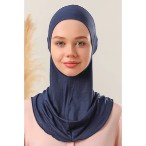 Melodi Scarf Kadın Tesettür Boyunluklu Hijab Spor Bone Lacivert