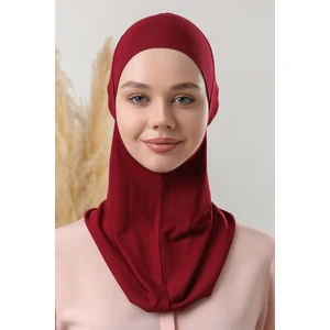 Melodi Scarf Kadın Tesettür Boyunluklu Hijab Spor Bone Bordo