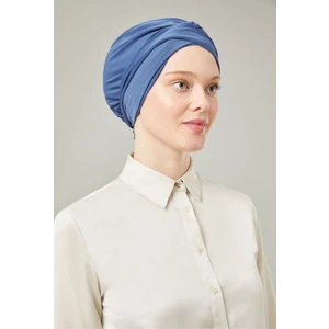 Melodi Scarf Kadın Tesettür Dolama Bone Indigo