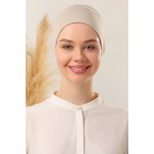 Melodi Scarf Tesettür Silikonlu Kaymaz Bone Bej