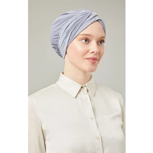Melodi Scarf Kadın Tesettür Dolama Bone Açık Gri