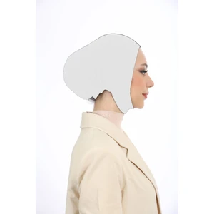 Melodi Scarf Kadın Tesettür Geniş Hacimli Pratik Ense ve Çene Altından Geçmeli Kaymayan Bone Ten Rengi