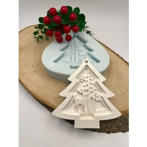 Geyikli Çam Süsü Silikon Kalıp