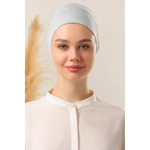 Melodi Scarf Sihirli Yapışkanlı Kaymayan Bone Açık Gri