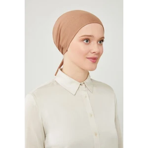 Melodi Scarf Kadın Tesettür Geniş Hacimli Büyük Kalıp Xl Bone Sütlü Kahve