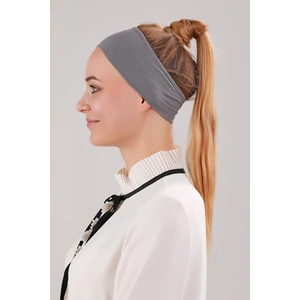 Melodi Scarf Sihirli Yapışkanlı Kaymayan Bandana Spor Bone Koyu Gri Antrasit