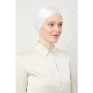 Melodi Scarf Kadın Tesettür Bağlamalı Saten Bone Ekru
