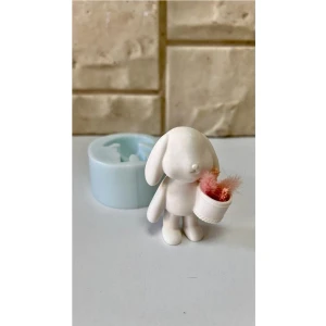 Sevimli Kovalı Tavşan Silikon Kalıp