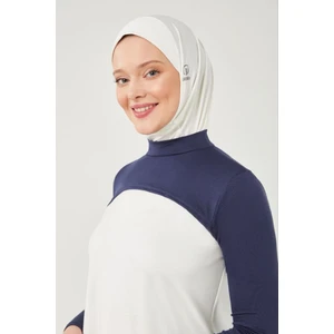 Melodi Scarf Balıkçı Yakalı Boyunluklu Kolluk Lacivert