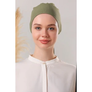 Melodi Scarf Tesettür Dikişsiz Bone Haki