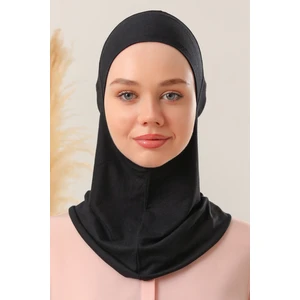 Melodi Scarf Kadın Tesettür Boyunluklu Hijab Spor Bone Siyah