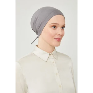 Melodi Scarf Kadın Tesettür Geniş Hacimli Büyük Kalıp Xl Bone Koyu Gri