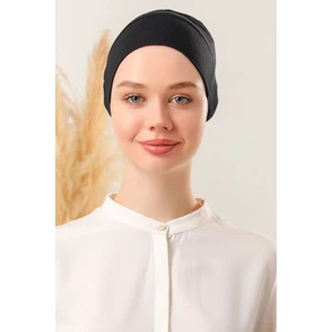 Melodi Scarf Sihirli Yapışkanlı Kaymayan Bone Siyah
