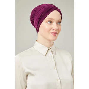 Melodi Scarf Kadın Tesettür Dolama Bone Mor