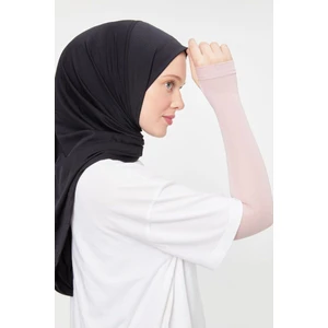 Melodi Scarf Tesettür Parmak Geçmeli Kolluk Namaz Kolluğu Pudra