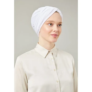 Melodi Scarf Kadın Tesettür Dolama Bone Beyaz