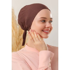 Melodi Scarf Dikişli Bone Kahverengi